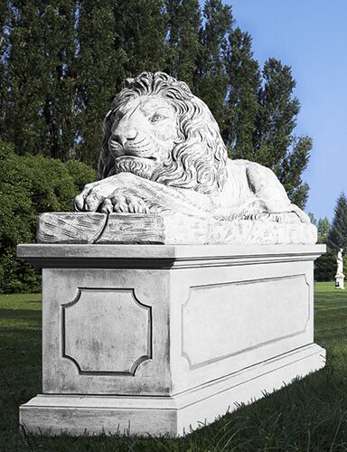 KL7202/DG - LEONE GIGANTE 2 IN MARMO CEMENTO