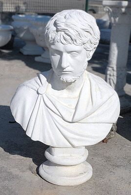 BU39/B - BUSTO DI PLINIO IN MARMO CEMENTO