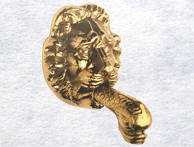 0215/2P - MASCHERONE TESTA DI LEONE CON BOCCA AD EROGAZIONE CONTINUA (1/2")