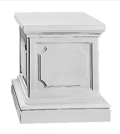 1210/KX - BASE QUADRATA BASSA IN POLVERE DI MARMO DI CARRARA
