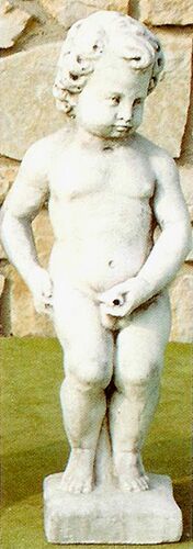 297/B/S - MANNEKEN PIS GRANDE IN MARMO CEMENTO