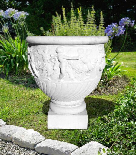 75/S - VASO PITTI CON BASE IN MARMO CEMENTO
