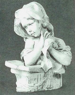 470/S - BUSTO DI BAMBINA IN MARMO CEMENTO
