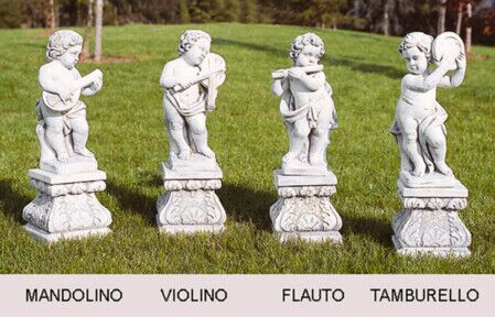 5622C/DG - 5623C/DG - 5624C/DG - 5625C/DG - PUTTI MUSICISTI IN MARMO CEMENTO