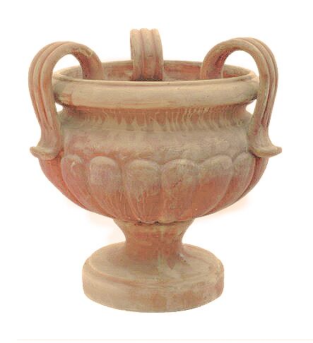 T01801/MR - VASO TRE MANICI IN TERRACOTTA