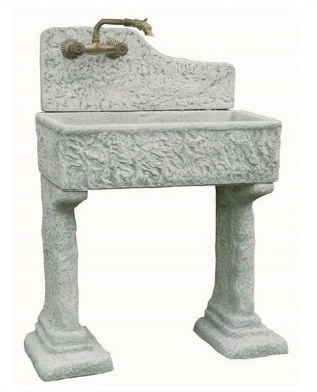TOB1727/DA - LAVELLO TOBIA CON SUPPORTI IN MARMO CEMENTO