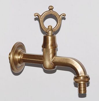 0264 - RUBINETTO ESAGONALE CON MANIGLIA POMPEANA (1/2")