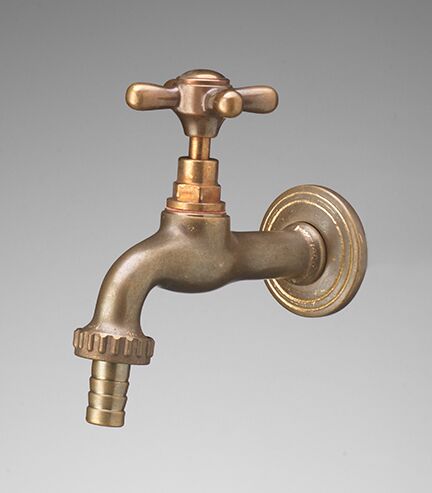 RUB. CROCE/2P - RUBINETTO CORTO CON CHIUSURA A CROCE (1/2")