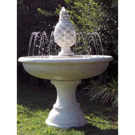 912/I - FONTANA ANANAS IN MARMO CEMENTO
