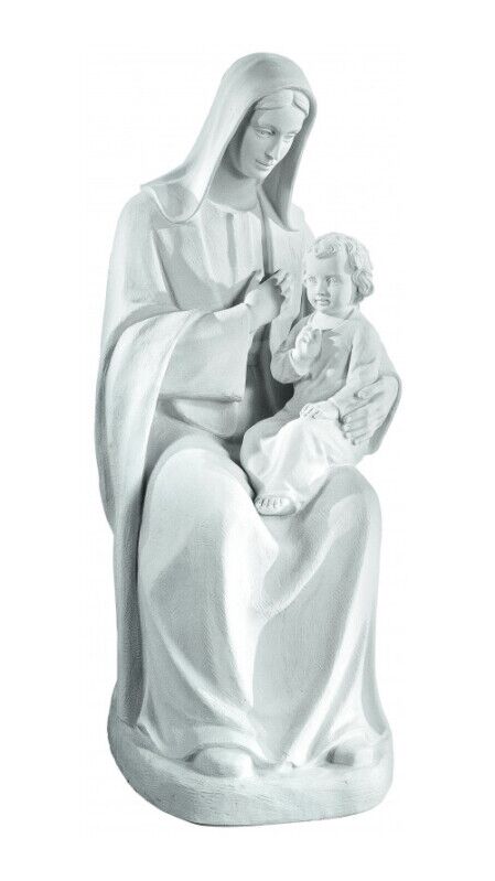 2197/KOS - MADONNA CON BAMBINO IN POLVERE DI MARMO DI CARRARA