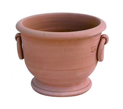 VASO LISCIO CON ANELLI IN TERRACOTTA