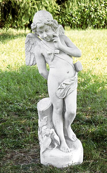 STS43/B - ANGELO CUPIDO IN MARMO CEMENTO