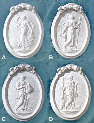 PA25/B - PA26/B - PA27/B - PA28/B - PANNELLO OVALE VENERE  IN MARMO CEMENTO