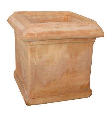 VASO QUADRO LISCIO IN TERRACOTTA