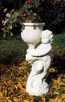 265/S - PUTTO MAIERO IN MARMO CEMENTO