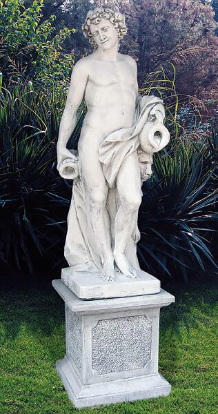 363/S - BACCO DI MICHELANGELO IN MARMO CEMENTO