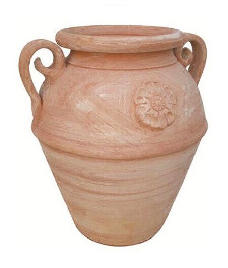 T03125/MR - ORCIO CON MANICI E ROSONE IN TERRACOTTA