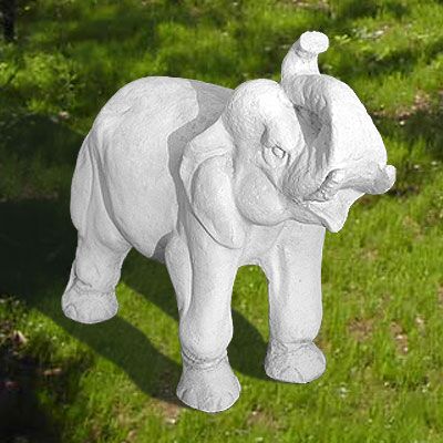 744/S - ELEFANTE GRANDE IN MARMO CEMENTO