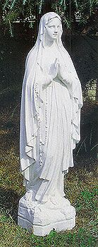 1155/S - MADONNA DI LOURDES IN MARMO CEMENTO