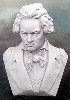 472/S - BUSTO DI BEETHOVEN IN MARMO CEMENTO