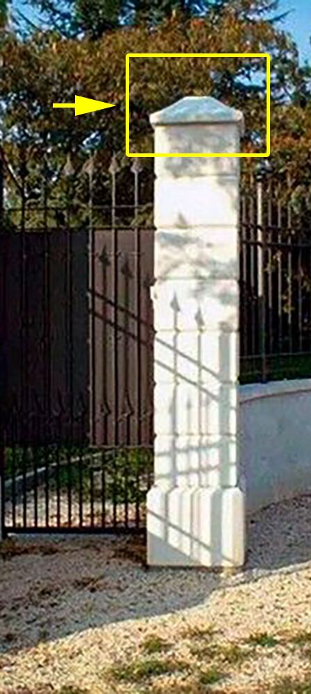 815E/I - CAPITELLO IN CEMENTO E POLVERE DI MARMO