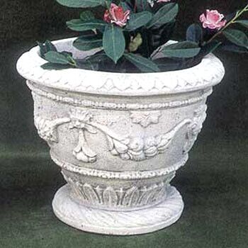 VA28/B - VA29/B - VASO FESTONATO IN MARMO CEMENTO