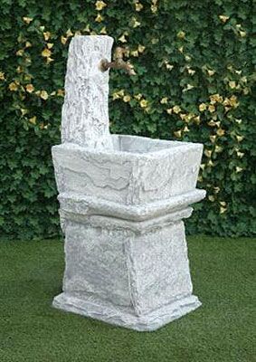 1719/DA - FONTANA VEDOVELLA VIRGINIA ALTA CON BASE IN MARMO CEMENTO
