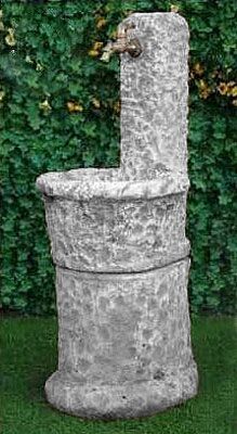 1740/DA - FONTANA VEDOVELLA CHIARA ALTA CON BASE IN MARMO CEMENTO