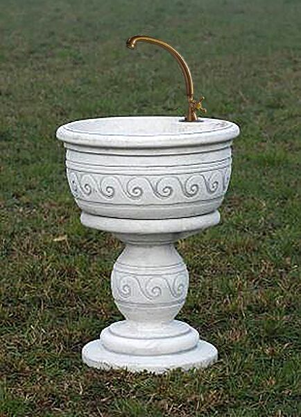1750/DA - FONTANA VEDOVELLA BIANCA IN MARMO CEMENTO