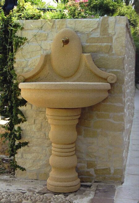 10161/AP - FONTANA A MURO ESTIA IN MARMO CEMENTO