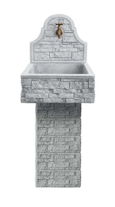 ASSO50/5/K - LAVELLO A MURO CON PANNELLO + 5 ELEMENTI BASE