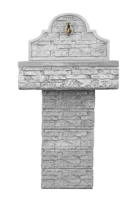 ASSO70/5/K - LAVELLO A MURO CON PANNELLO + 5 ELEMENTI BASE IN MARMO CEMENTO