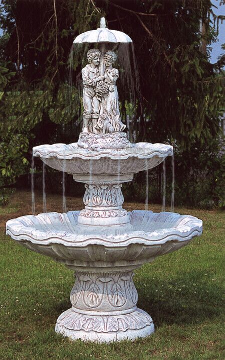 FO2683/DG - FONTANA A CASCATE INCONTRO IN MARMO CEMENTO