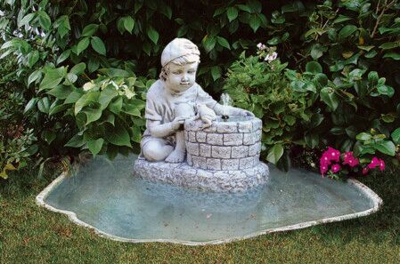 LG3510/DG - LAGHETTO IN PVC + BAMBINO CON POZZO IN MARMO CEMENTO